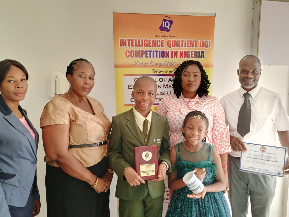 Award Winner at the Intelligence Quotient Competition in Nigeria